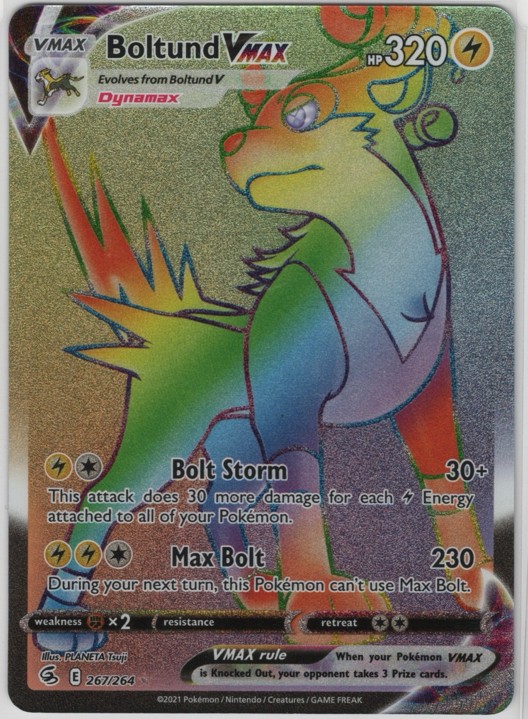 Boltund VMAX (Secret) 267/264 Swsh08: Fusion Strike Holo