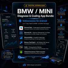 BMW APP Paket f�r  E / F / G / I Modelle | OBD2 Diagnose/Codieren/Service-Reset