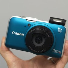Canon PowerShot SX230 HS Digital Camera 12.1MP 14x Optical Zoom Blue Auto Focus