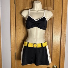 The Line Up Pro Cheer Dance NFL NBA NHL 2 Pc Black Yellow Audition Set S/MA