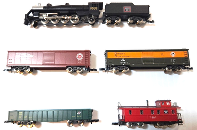 Z Marklin Mini-Club 81466 Burlington Route Freight Set (110v