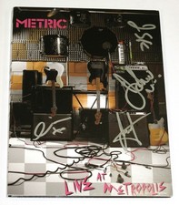 METRIC Band ALL 4 signed "LIVE AT METROPOLIS" DVD Case d Emily Haines COA Rare
