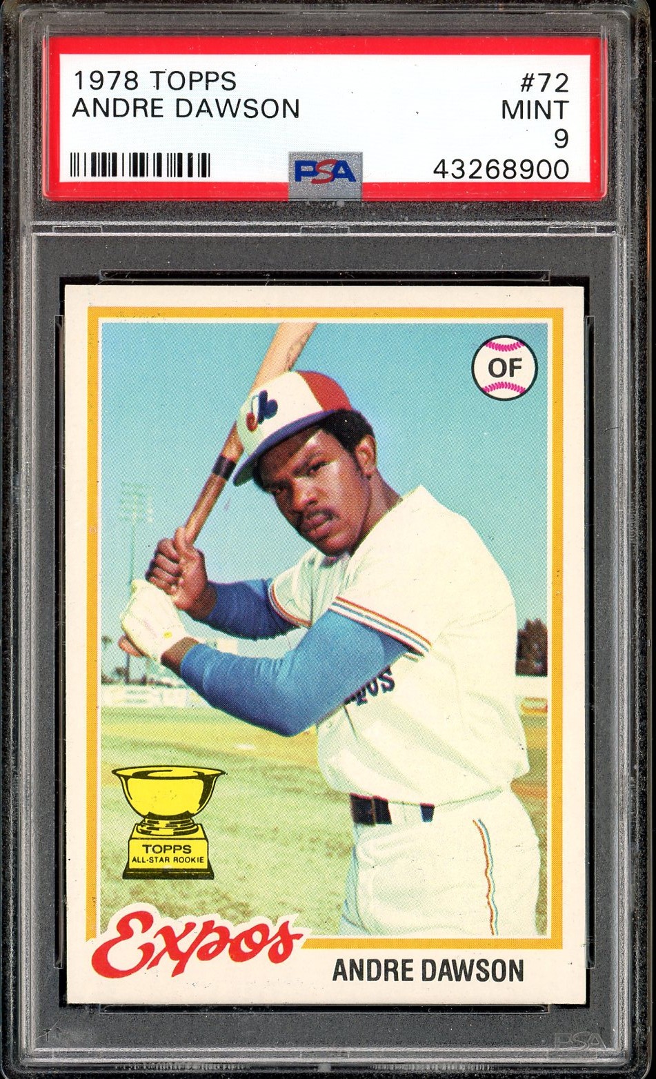 1978 TOPPS ANDRE DAWSON PSA 9 #72 CENTERED