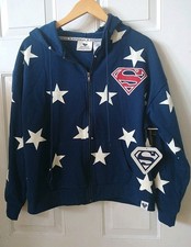 SUPERMAN 1938 YOUTH FLEECE ZIP HOODIE, SIZE M