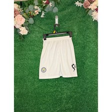 Manchester City FC White Soccer Football Shorts #10 Youth Size 10 Elastic Waist