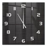 Glas-Wanduhr Wanduhr Aus GehäRtetem Glas Leinentextur WeißE Zeiger 60X60 Cm