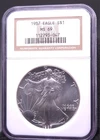 1987 Silver Eagle NGC MS69 "Old Brown" Slab