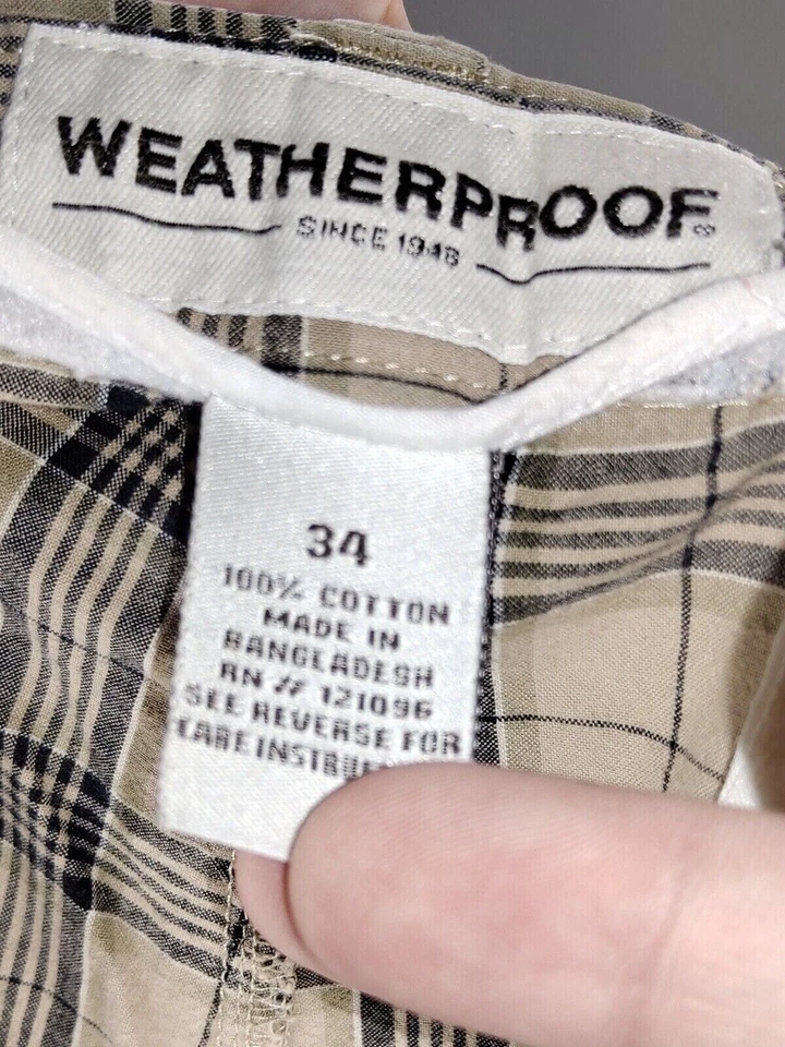 Pantalones cortos chinos impermeables para hombre talla 34 multicolor a cuadros ropa informal clásica Foto 3 de 4