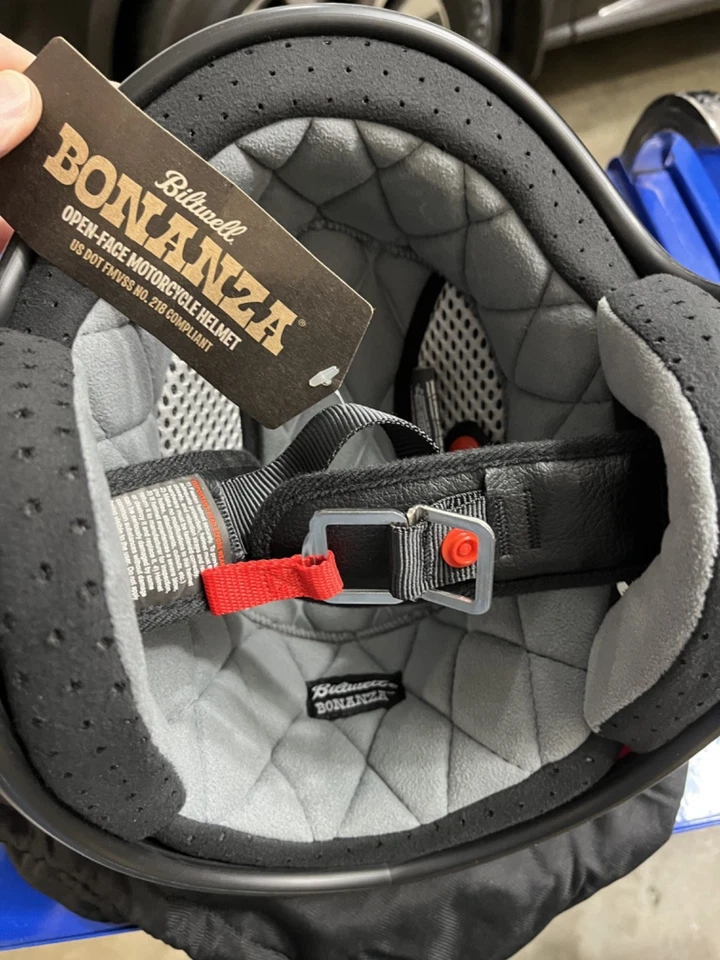 Casco de cara abierta Biltwell Bonanza - Brillo rojo sangre - XXL Foto 3 de 4