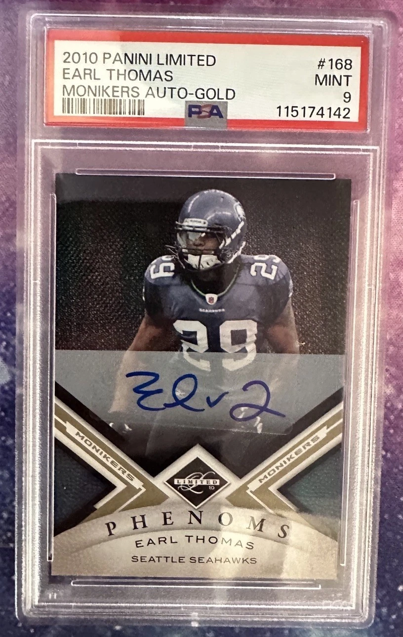 Earl Thomas Panini Limited #168 Monikers Autograph-Gold