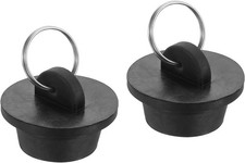 2pcs Rubber Drain Stopper with Hanging Ring, Bathtub Drain Plug Fits 1 Inch to