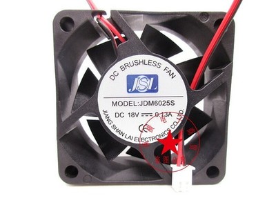 1PC JSL JDM6025S 0.13A 18V 6025 6CM two-wire cooling fan  *cc