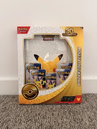 Pokemon TCG 30th Celebration Binder Collection Pikachu 5 Booster Packs Sealed