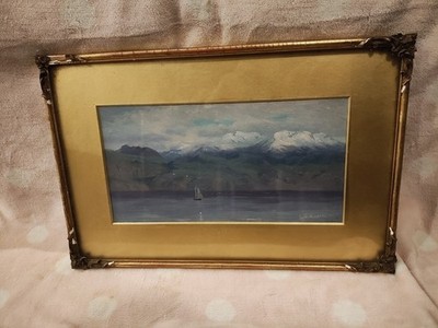 ELLEN WILKINSON - DER GOLF VON KORINTH GRIECHENLAND ORIGINAL ÖL AUF LEINWAND GEMÄLDE