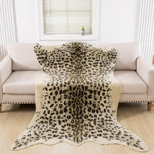 Luxury Faux Cheetah Area Rug 5.2ft X 6.5ft Soft Non-shedding Mat Luxury Faux Cheetah Area Rug 5.2ft X 6.5ft Soft Non-shedding Mat