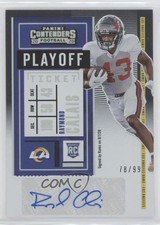 2020 Panini Contenders Rookie Playoff Ticket 78/99 Raymond Calais #219 Auto a8r