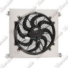 For 1932 Ford Model Hi Boy Hot Rod Chevy V8 Engine Radiator Aluminum Shroud Fan