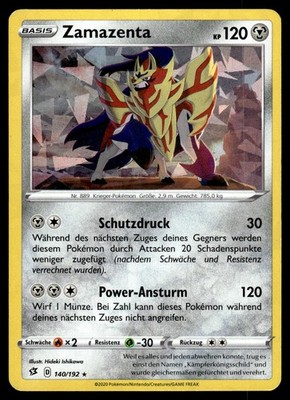 Zamazenta (Cracked Ice Holo) 140/192 Holo Deck Exclusives NM Pokemon Deutsch