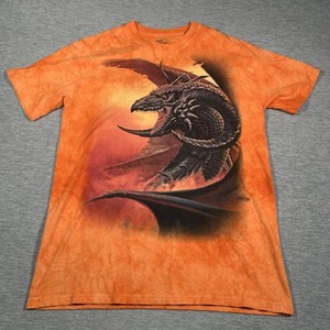 The Mountain Dragon Shirt Mens Large Orange Tom Wood 2015 Fantasy Graphic Tee