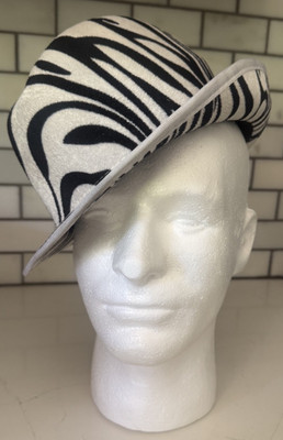 Zebra Print Fedora Hat Costume