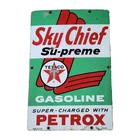 Vintage 1962 Texaco Sky Chief Supreme Petrox Porcelain Gas Pump Sign