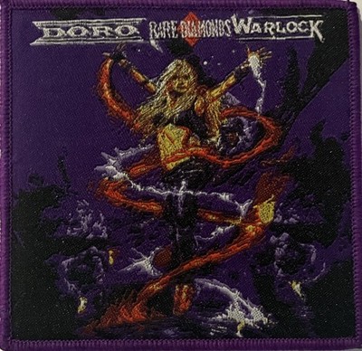 Doro & Warlock - Rare Diamonds 4'' x 4'' Woven Patch [German Heavy Metal]
