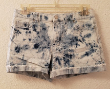 Jordache Girls Bleached Jean Shorts Size 16 Cut Off Style Stretchy Button Close
