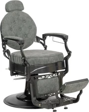 Heavy Duty Reclining Hydraulic Barber Chair Vintage Salon Chair with Footrest