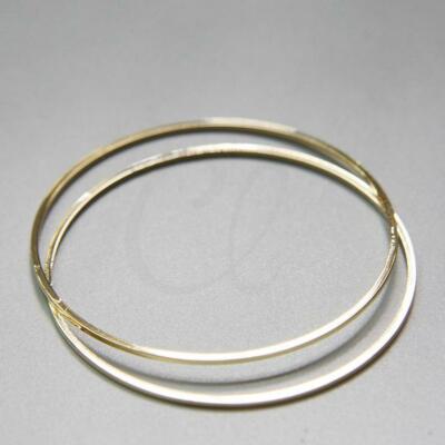 One Piece Premium Gold Plated Brass  Flat CLOSED Ring-Link-Loop 40x1mm (3072C)