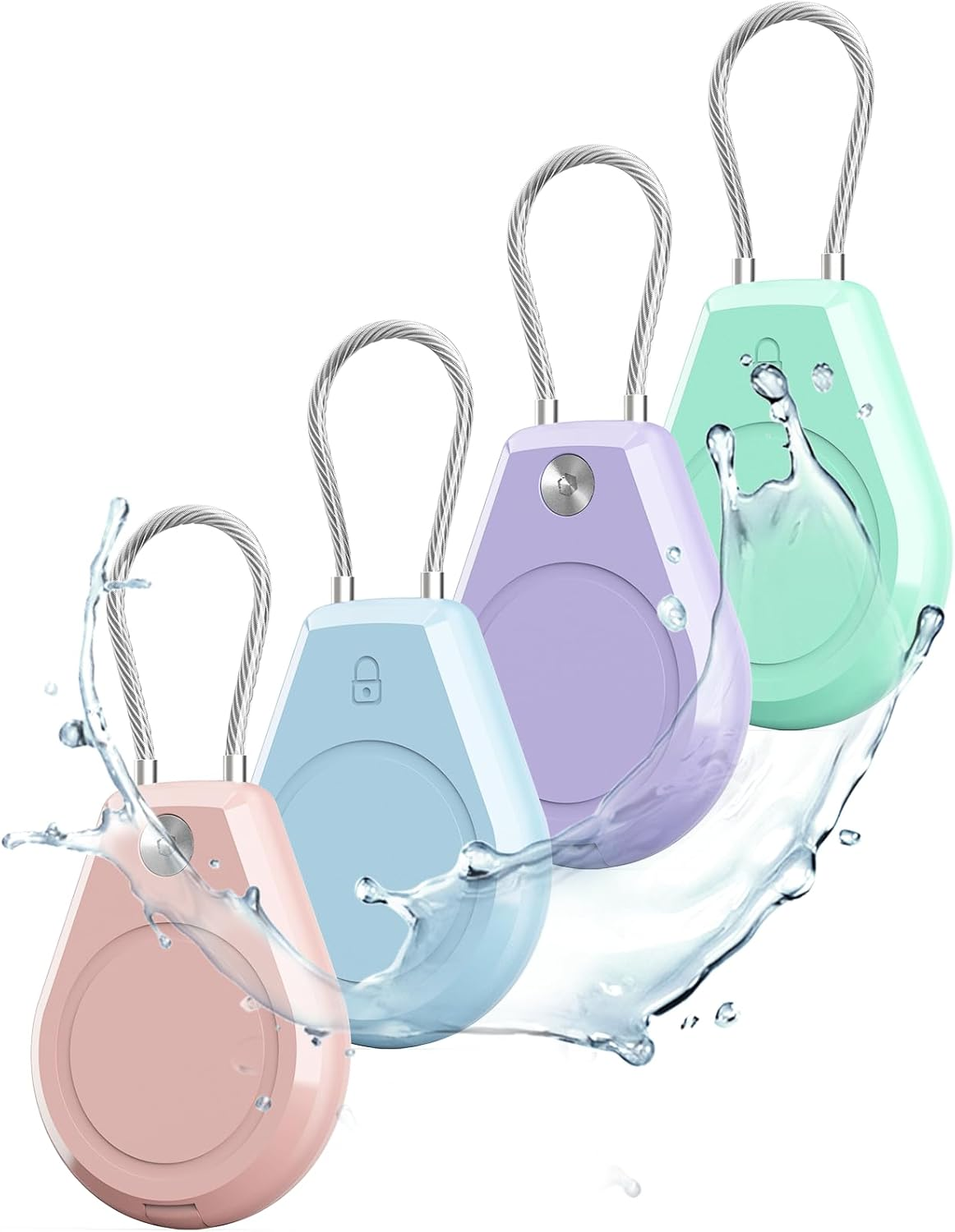 4 Pack Waterproof Anti-Theft Airtag Holder Case with Secure Mounting