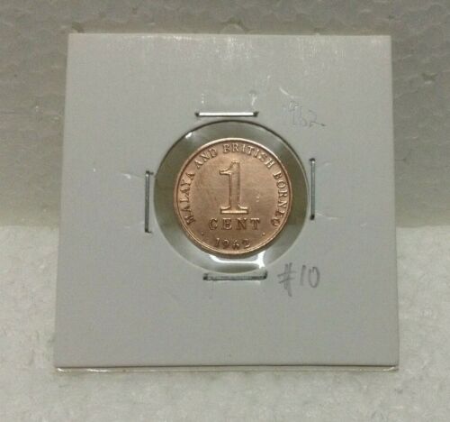 MALAYA & BRITISH BORNEO 1cent coin 1962  High Grade #10 - Picture 1 of 2