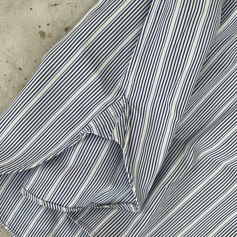 Lorenzini Barneys New York Striped Button Down Shirt Men’s L - Image 3 of 4