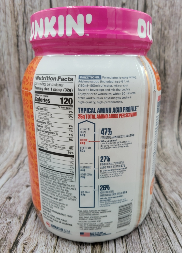 New DYMATIZE ISO100 Hydrolyzed Whey Protein Powder Dunkin' Mocha Latte
