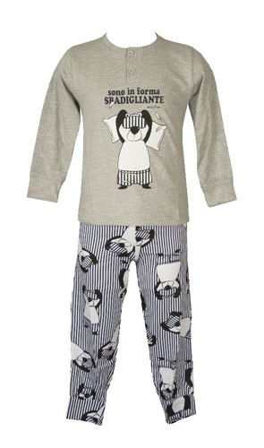 Pajamas baby boy male summer cotton long sleeve henley collar CRAZY FARM article - Picture 2 of 9