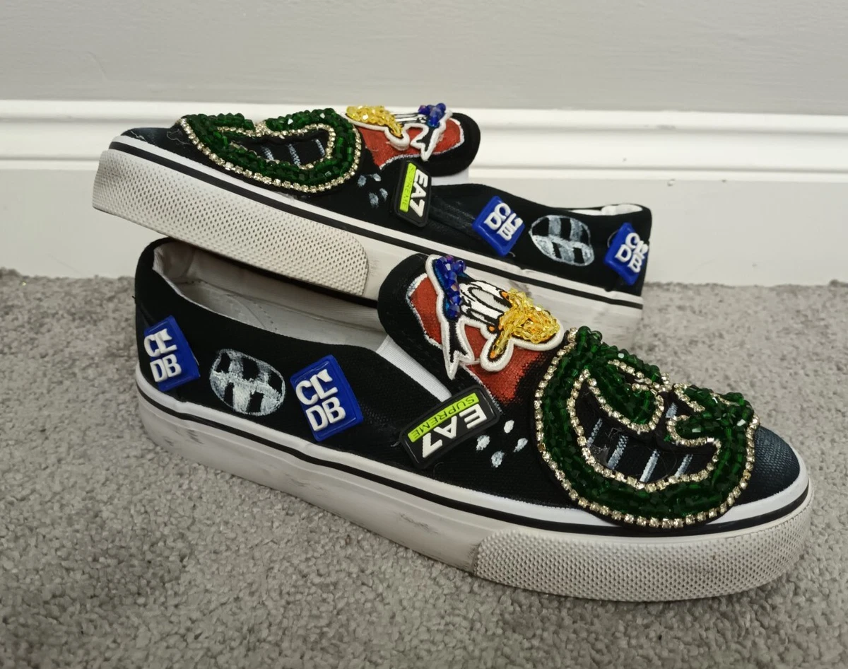 LEINIER EMBELLISHED CUSTOMISED DONALD DUCK BRIGHT BOLD PUMPS