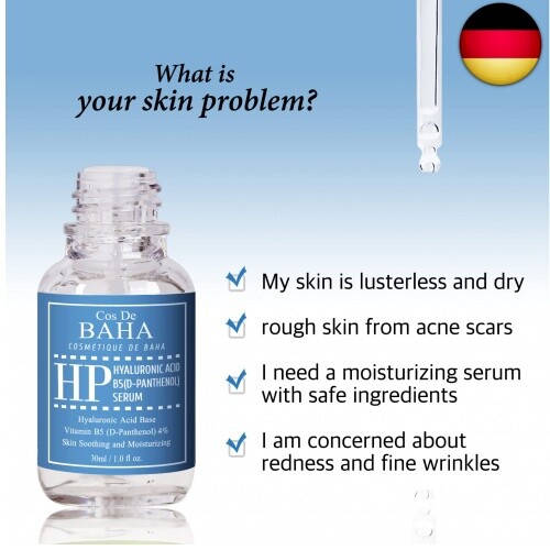 Cos De BAHA Vitamin B5 4% + Hyaluronsäure Serum 30ml - Feuchtigkeitsspendendes - Bild 3 von 7