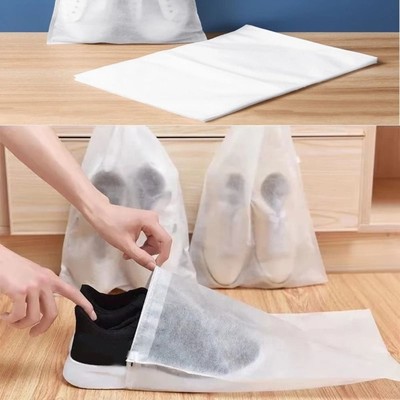 10/30pcs Travel Pouch Storage Bag Clear Shoes Protect Covers Shoe Dust Covers