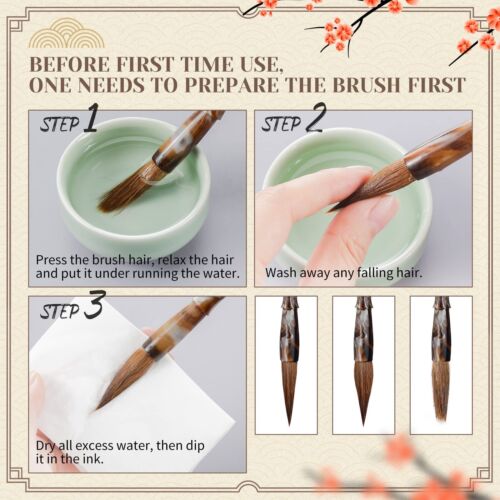 14 Pieces Chinese Calligraphy Brushes Gift Set Painting Writing Brushes Water... - Picture 4 of 7