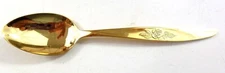 Hanford Forge Gold Avon Rose  Place Oval Teaspoon 6 1/8 Inches Hanford Forge