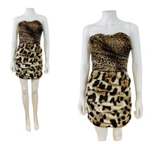 Vintage Y2K Animal Leopard Cheetah Print Dolce & Gabbana Silk Mini Dress