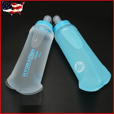 300ml TPU Soft Folding Water Bottle BPA Free Soft Flask Hydration Water Bottle