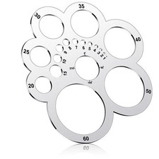Leather Corner Punch Set Round Leather Corner Cutting Ruler Metal Circle Temp...