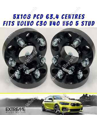 Passend für Volvo C30 S40 V40 V50 15mm 20mm Alufelgen Spurverbreiterung Zentrisch 5x108 63,4