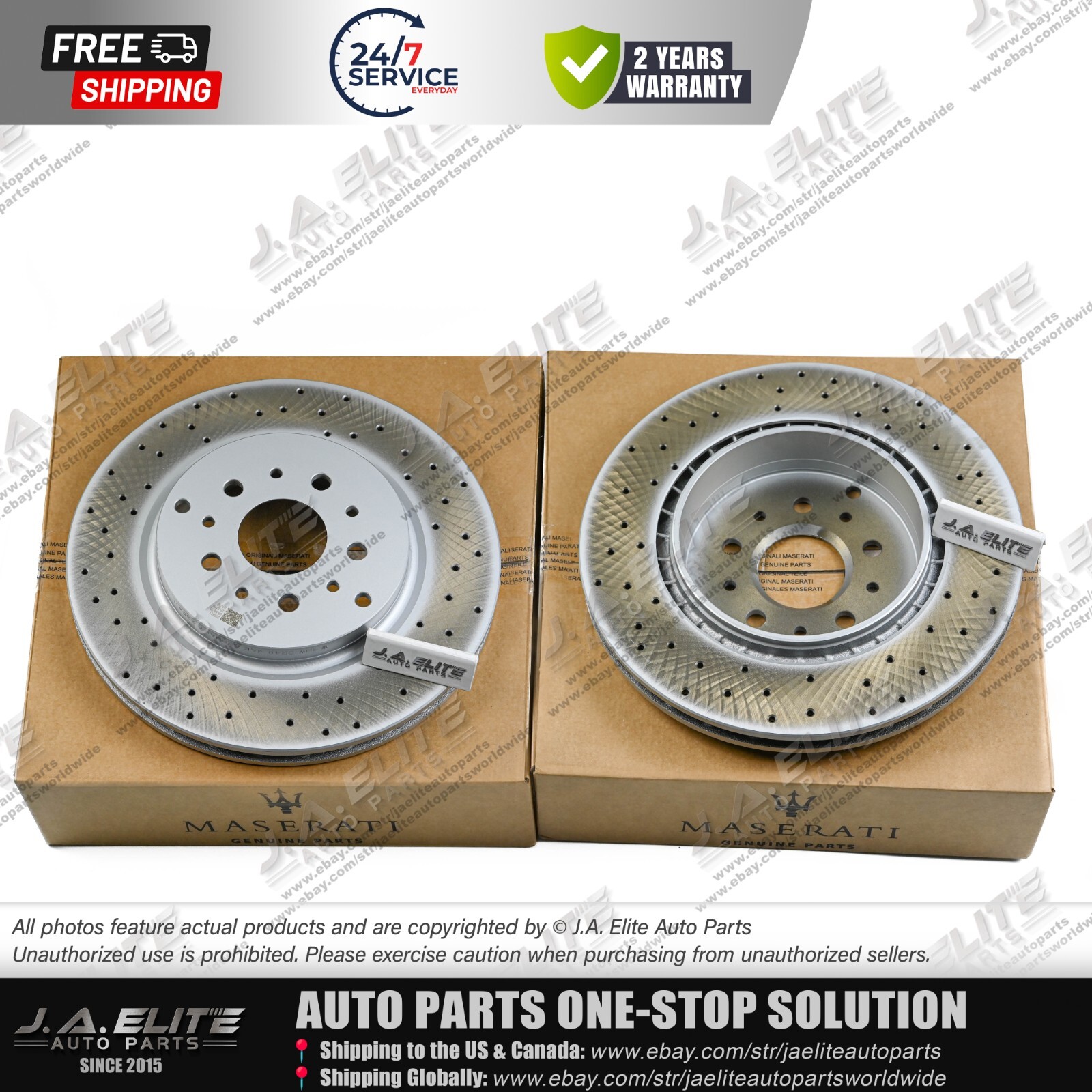 Front & Rear Brake Rotor fit Maserati Granturismo Quattroporte GranTurismo 4.7L