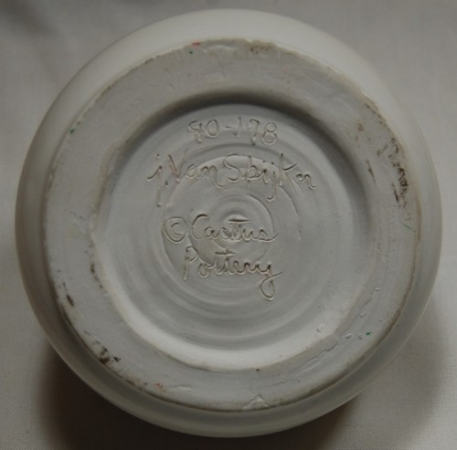 J Van Spijker Bud Vase Pierced Floral Design Vintage Hand Crafted Pottery - Picture 5 of 5