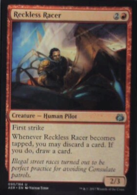 Reckless Racer - Aether Revolt: #95, Magic: The Gathering Nm R31