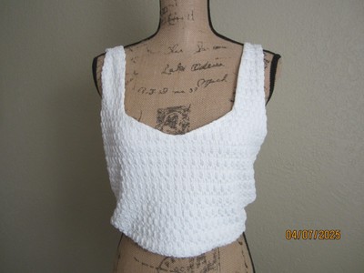 NWT ZARA Women's Sleeveless Lined White Top size L