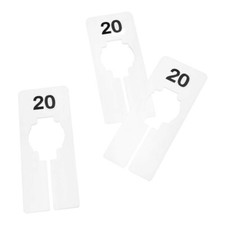 Hangers Retail Clothing 2" x 5" Rectangular Plastic Size 20 Dividers 10Pcs White