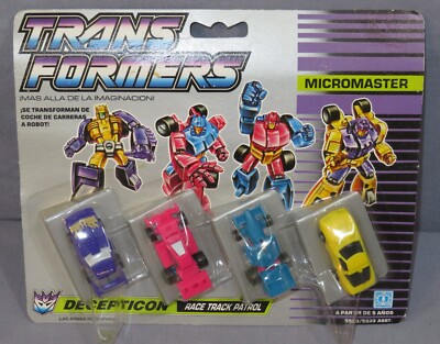 Transformers G1 "RACE TRACK PATROL" Micromaster Factory Sealed *NEW* 1990 Spain