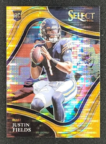 Justin Fields [Neon Orange Pulsar] #350 2021 Panini Select card